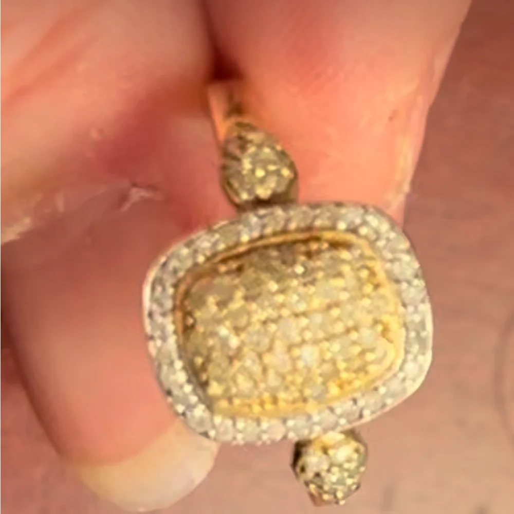 πHPπ10K Diamond YELLOW & WHITE .53ctw SOLID Yellow Gold NATURAL & MINED - Picture 8 of 13